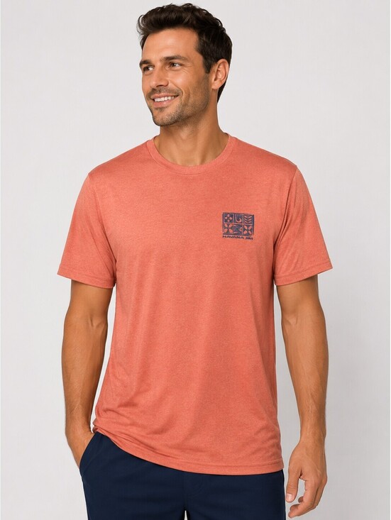 Other - NWT Havana Jim Crew Neck Short Sleeve Logo T-Shirt Coral Heather XXL